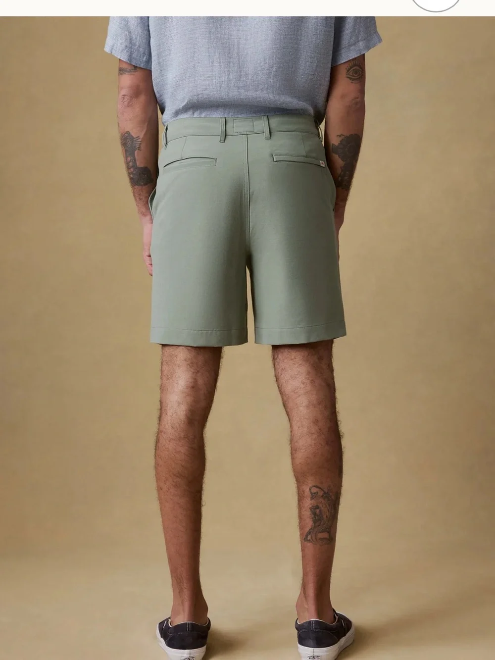 Faherty All Day Short Flat-Front Stretch in Olive Green 7” Inseam NWT